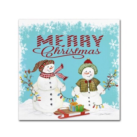 Trademark Fine Art Jean Plout 'Merry Christmas 1' Canvas Art, 18x18 ALI17036-C1818GG